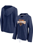 Chicago Bears Womens Navy Blue First Team Hooded Sweatshirt