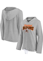 Cleveland Browns Womens Grey First Team Hooded Sweatshirt