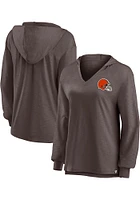 Cleveland Browns Womens Brown Iconic Hooded Sweatshirt