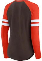 Cleveland Browns Womens Brown Iconic LS Tee