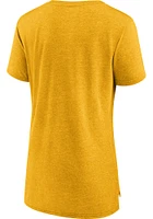 St Louis Blues Womens Yellow Authentic Pro Design Short Sleeve T-Shirt