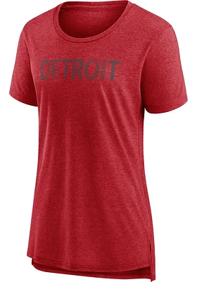 Detroit Red Wings Womens Script Authentic Pro Short Sleeve T-Shirt