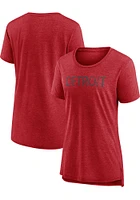 Detroit Red Wings Womens Script Authentic Pro Short Sleeve T-Shirt