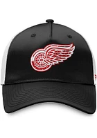 Detroit Red Wings Black Exclusive Structured Meshback Womens Adjustable Hat