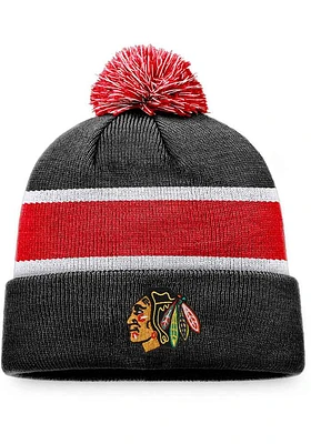 Chicago Blackhawks Red Special Edition Cuff Pom Mens Knit Hat