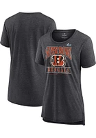 Cincinnati Bengals Womens Charcoal Retro Bound Short Sleeve T-Shirt