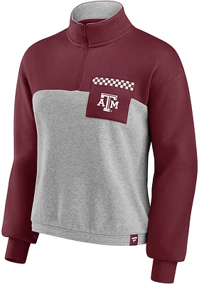 Texas A&M Aggies Womens Maroon Iconic Qtr Zip