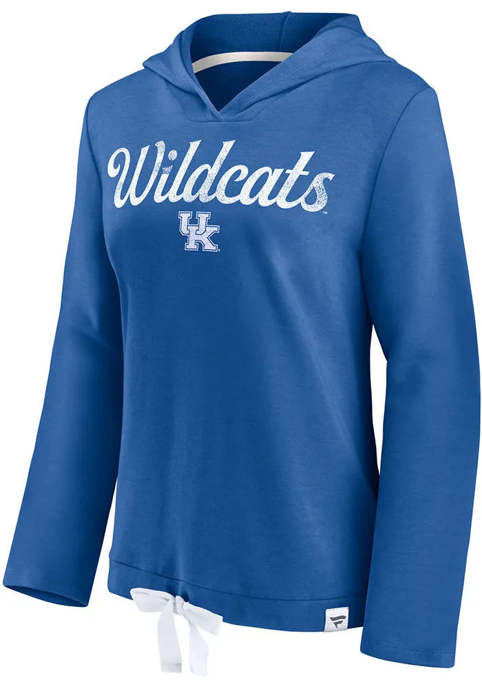 Kentucky Wildcats Womens Blue Cinch Waist Hooded Sweatshirt