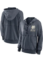 Notre Dame Fighting Irish Womens Grey Lace Up Hooded Sweatshirt
