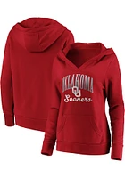 Oklahoma Sooners Womens Cardinal Victory Script Hooded Sweatshirt