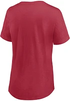 Oklahoma Sooners Womens Cardinal Flowy Cotton Slub Short Sleeve T-Shirt