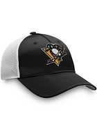 Pittsburgh Penguins Black Exclusive Structured Meshback Womens Adjustable Hat
