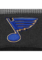 St Louis Blues Grey Authentic Pro Second Season Cuffed Pom Mens Knit Hat