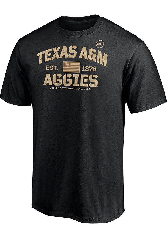 Texas A&M Aggies Black OHT Boot Camp Short Sleeve T Shirt