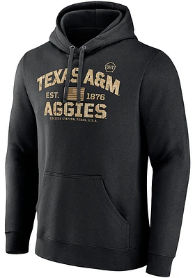Texas A&M Aggies Mens Black OHT Boot Camp Long Sleeve Hoodie
