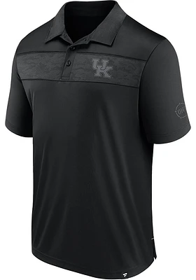 Kentucky Wildcats Mens Black OHT Embossed Short Sleeve Polo