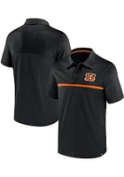 Cincinnati Bengals Mens Black Fundamental Primary Colorblock Short Sleeve Polo