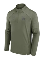 Kentucky Wildcats Mens Olive OHT Embossed Long Sleeve 1/4 Zip Pullover