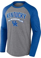 Kentucky Wildcats Grey Heritage Triblend Banner Year Long Sleeve Fashion T Shirt