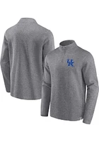 Kentucky Wildcats Mens Grey Heritage Fleece Vintage Long Sleeve 1/4 Zip Pullover