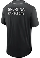 Sporting Kansas City Mens Black THIRD PERIOD Baseball Jersey