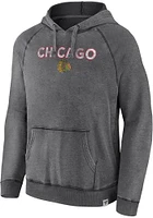 Chicago Blackhawks Mens Black Fanwear Confidential Long Sleeve Hoodie