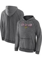 Chicago Blackhawks Mens Black Fanwear Confidential Long Sleeve Hoodie