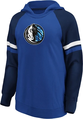 Dallas Mavericks Womens Blue Contrast Pullover Hooded Sweatshirt