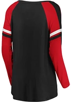 Chicago Bulls Womens Black Scoop LS Tee