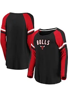 Chicago Bulls Womens Black Scoop LS Tee