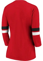 Chicago Bulls Womens Red Modern LS Tee