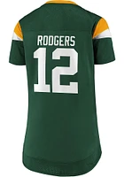 Green Bay Packers Womens Lace Up Design Fashion Football Jersey