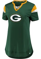 Green Bay Packers Womens Lace Up Design Fashion Football Jersey