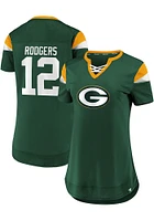Green Bay Packers Womens Lace Up Design Fashion Football Jersey