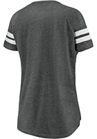 Green Bay Packers Womens Charcoal Raglan Short Sleeve T-Shirt