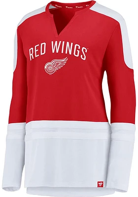 Detroit Red Wings Womens Notch LS Tee