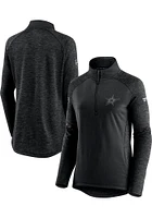 Dallas Stars Womens Black Mock Qtr Zip