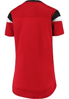 Chicago Blackhawks Womens Red Lace Up Short Sleeve T-Shirt