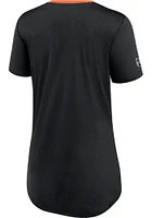 Philadelphia Flyers Womens Black Crew Short Sleeve T-Shirt