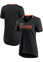 Philadelphia Flyers Womens Black Crew Short Sleeve T-Shirt