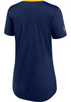St Louis Blues Womens Navy Blue Crew Short Sleeve T-Shirt