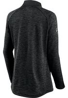 Chicago Blackhawks Womens Black Mock Qtr Zip