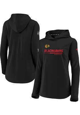 Chicago Blackhawks Womens Black Pullover Hooded Sweatshirt