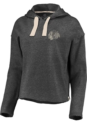 Chicago Blackhawks Womens Charcoal Pullover Hooded Sweatshirt