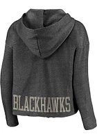 Chicago Blackhawks Womens Charcoal Pullover Hooded Sweatshirt