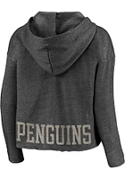 Pittsburgh Penguins Womens Charcoal Pullover Hooded Sweatshirt