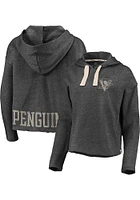 Pittsburgh Penguins Womens Charcoal Pullover Hooded Sweatshirt