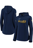 St Louis Blues Womens Navy Blue Pullover Hooded Sweatshirt