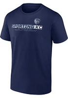 Sporting Kansas City Navy Blue TONAL LOGO Short Sleeve T Shirt
