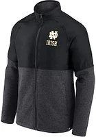Notre Dame Fighting Irish Mens Charcoal Durable Color Block Medium Weight Jacket